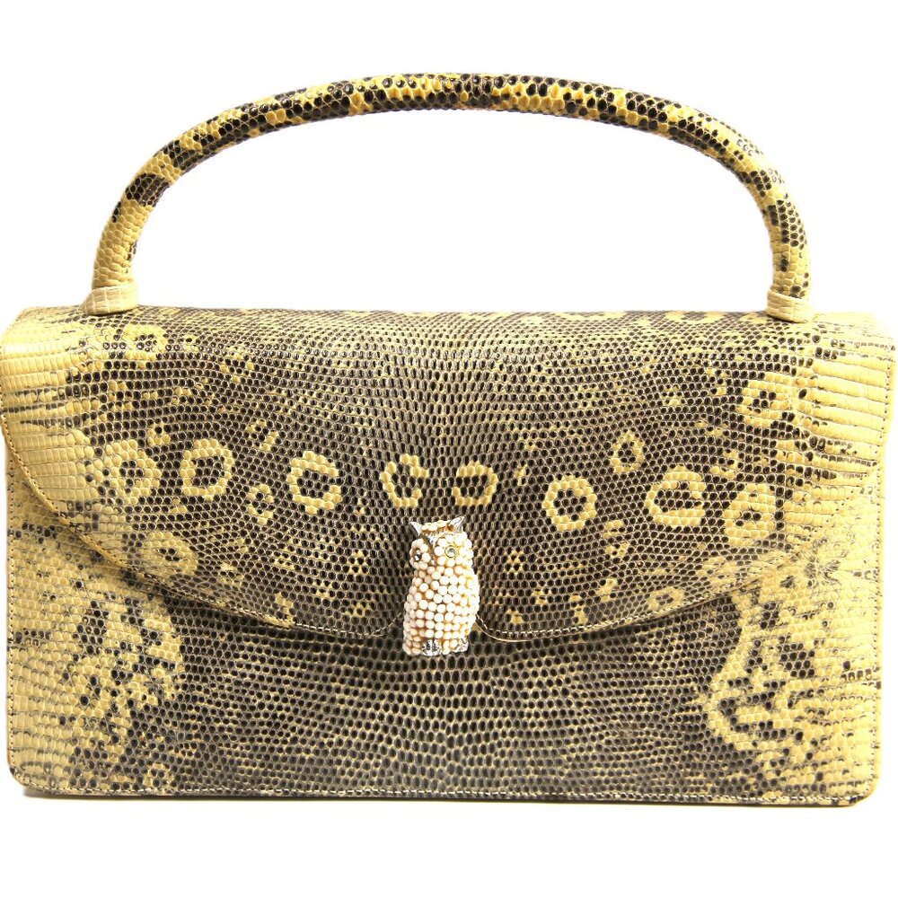 RARE VINTAGE JUDITH LEIBER OWL CLASP EVENING BAG PURSE